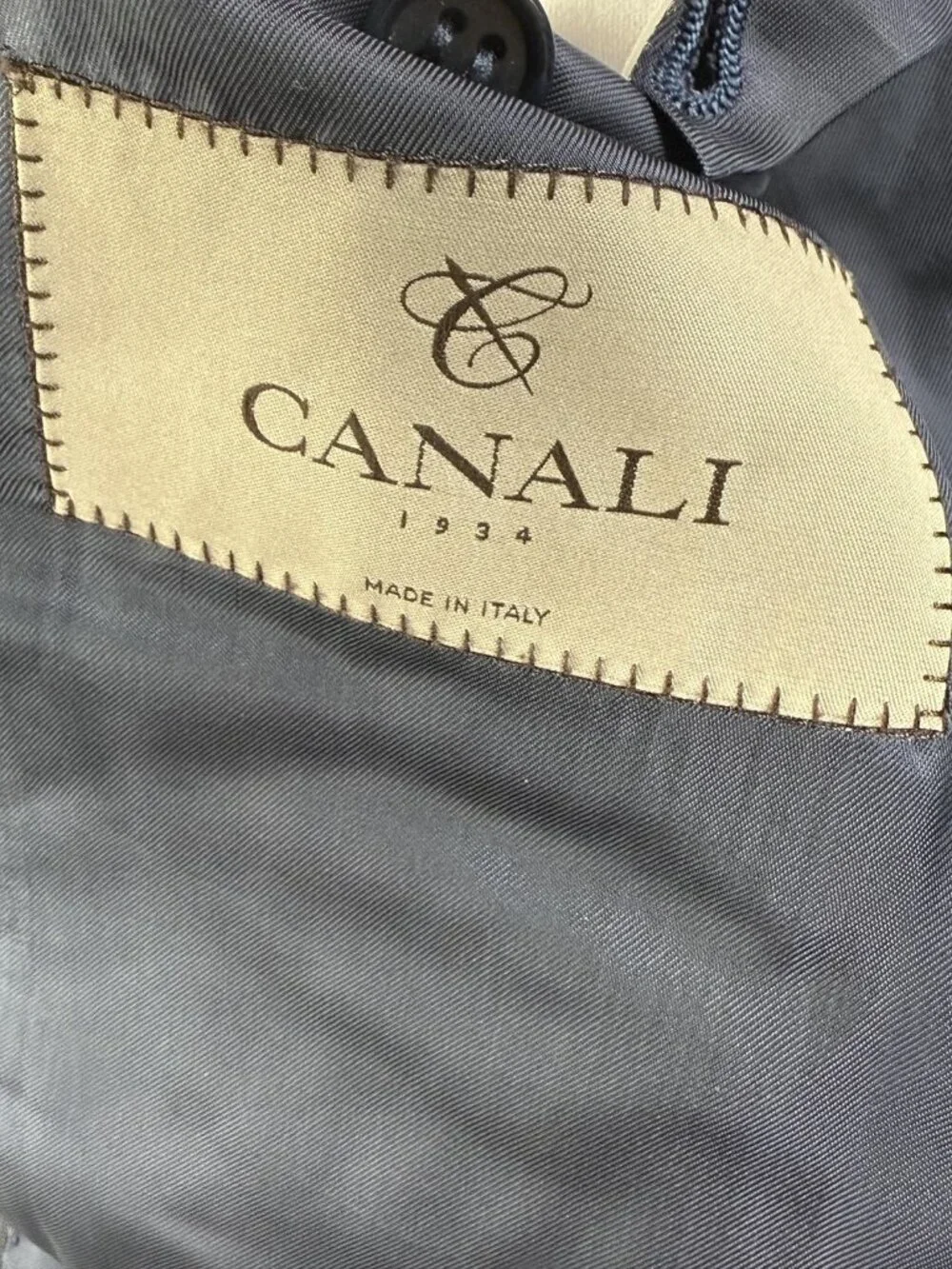 Canali Suit Jacket Mens EU 52 Blue Stripe Wool Made In Italy Sport Coat Blazer